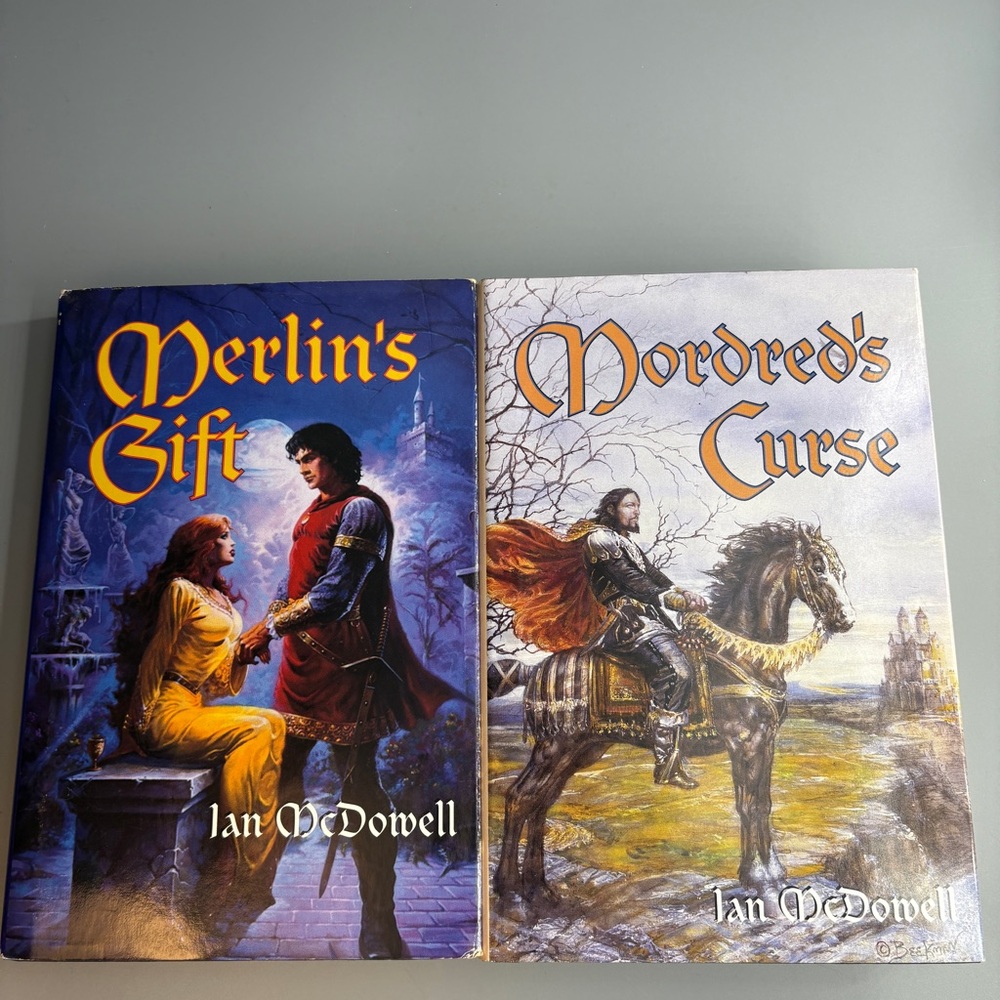 Merlin's Gift & Mordred's Curse Ian McDowell Hardcovers